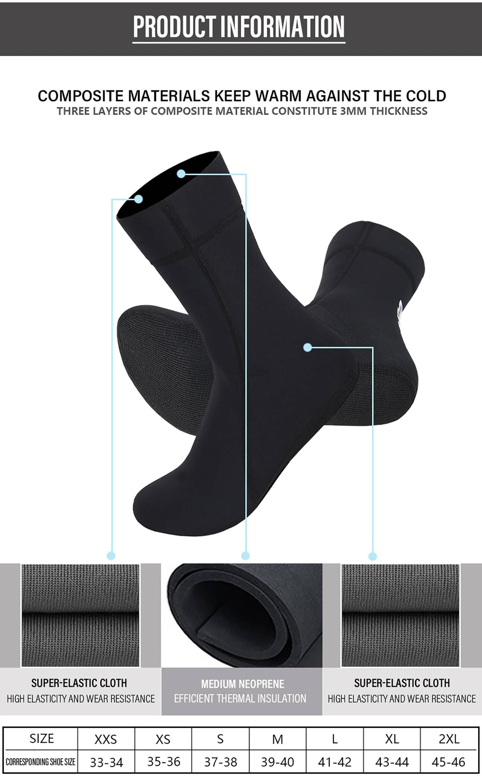 Calzini Calzini 1.5mm/3mm/5mm  - Wetsuit 3Mm Neoprene recensione e prezzo